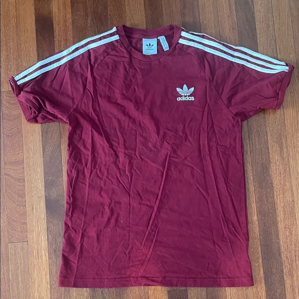 Adidas Men's Maroon Short Sleeve Tee